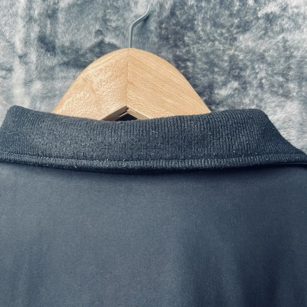 Calvin Klein Men's L Black Soft Shell Full Zip Jacket W/ Pockets,  Ribbed Collar